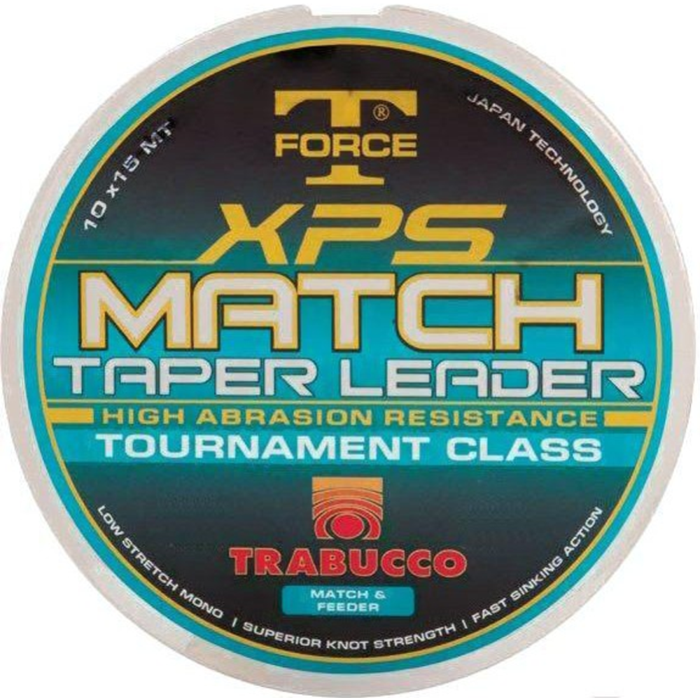 Леска монофильная «Trabucco» T-Force XPS Match Taper Leader, 052-02-04, 0.20-0.32 мм, 15 м