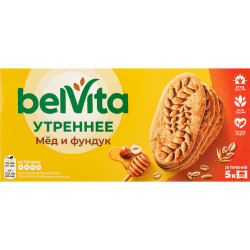 Пе­че­нье мульти-зла­ко­вое «BelVita» фундук, мед, 225 г