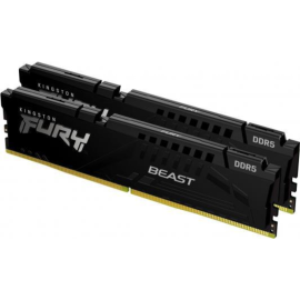 Оперативная память «Kingston» 32GB, 2x16GB PC-41600 DDR5-5200 FURY Beast, KF552C40BBK2-32 Black CL-40