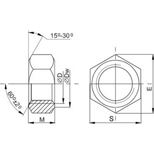 Гайка «ЕКТ» CV010725M, 50 шт