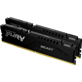 Оперативная память «Kingston» 32GB, 2х16GB PC-38400 DDR5-4800 FURY Beast, KF548C38BBK2-32 Black CL-38