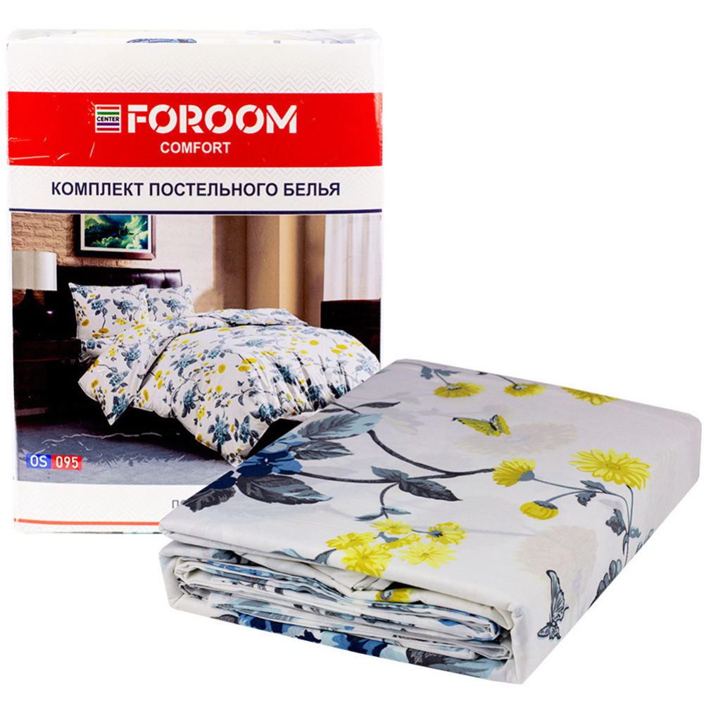 Комплект постельного белья «Foroom comfort» Цветы, OS-095, двуспальный