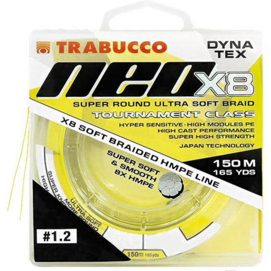 Леска плетеная «Trabucco» Dyna-Tex X8 Neo Cast, 054-14-112, 0.12 мм, 150 м