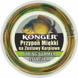 Поводок рыболовный «Konger» Spring/Summer, мягкий, для карпа, 25lbs, 960 000 154, 10 м