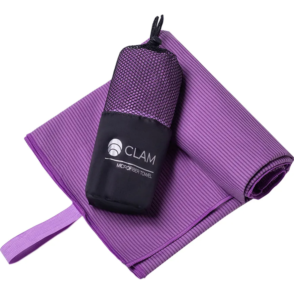 Полотенце «Clam» микрофибра, PR010, фиолетовый, 70х140 см
