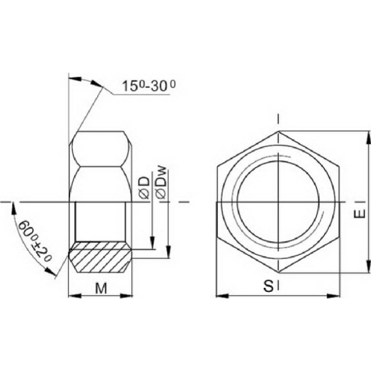 Гайка «ЕКТ» CV010947M, 20 шт