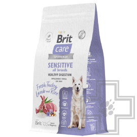 Корм для собак Brit Care Dog Sensitive чувствительное пищеварение индейка, ягненок 1,5кг