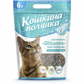На­пол­ни­тель для ко­ша­чье­го туа­ле­та «Кош­ки­на По­лян­ка» Silicamix, 6 л