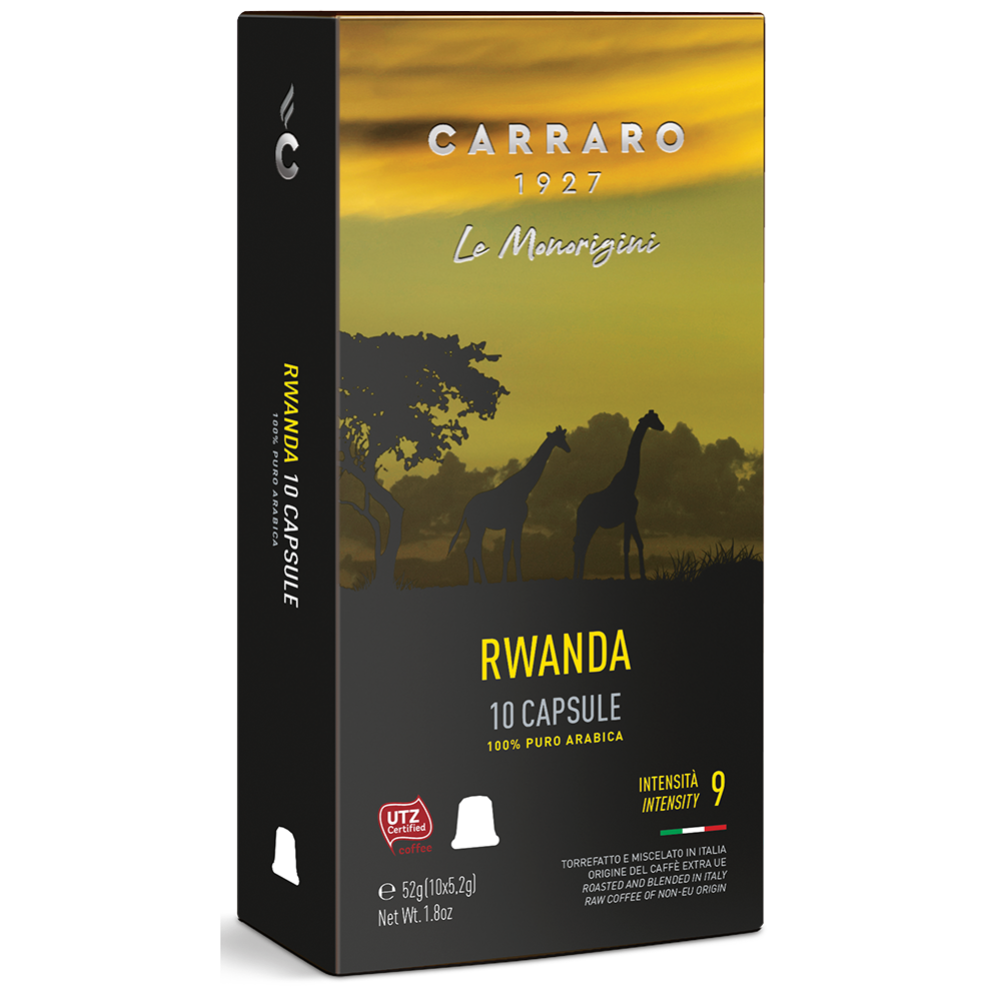 Кофе в капсулах «Carraro» Rwanda, 10х5.2 г