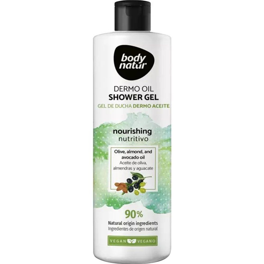 Гель для душа «Body Natur» Dermo Oil Shower Gel, олива/миндаль/масло авокадо, 400 мл