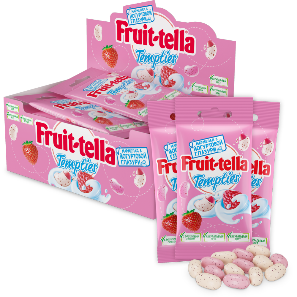 Мармелад жевательный «Fruittella» малина и клубника, 35 г #0