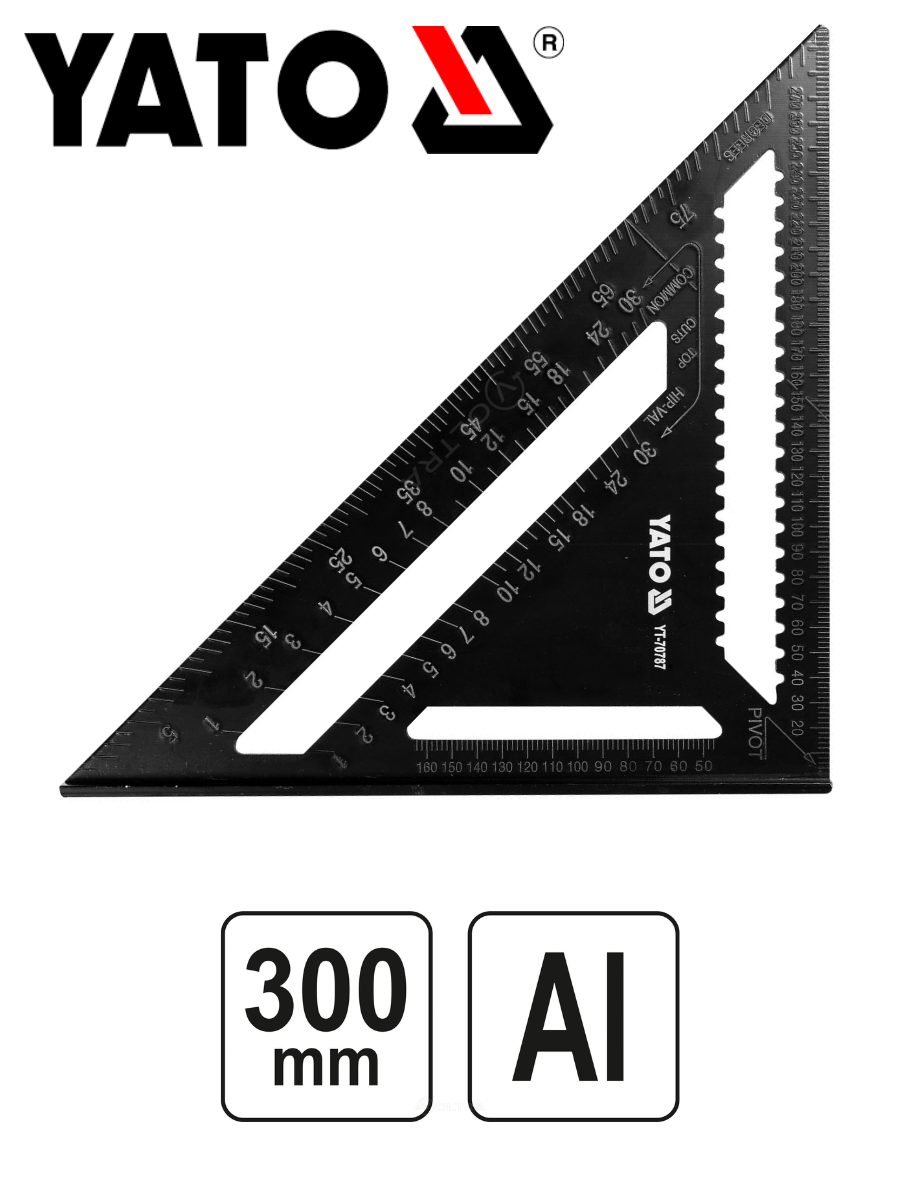 Угольник Свенсона для плотника и столяра 300мм (YT-70787)