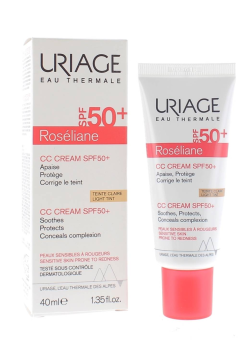 Uriage Крем ROSELIANE CC CREME SPF50+, тон светлый, 40 мл