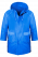 Дождевик детский (7-8 лет) голубой ПВХ с капюшоном (на кнопках), 130мк, Komfi
