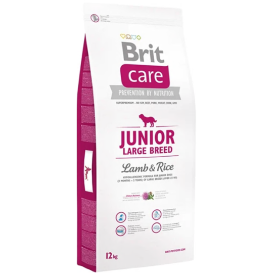 Корм для щенков «Brit» Junior Large Breed, Lamb and Rice, 132703, 12 кг