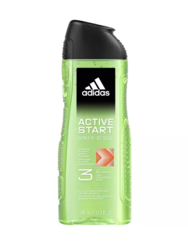 Adidas гель для душа, шампунь и гель для умывания лица восстанавливающий Active Start BODY HAIR FACE 3, 400мл