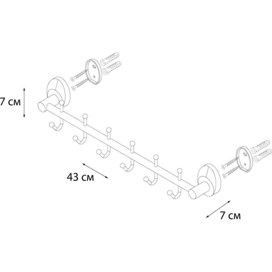 Вешалка для полотенец «Fixsen» Europa, FX-21805-6