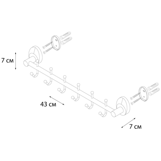 Вешалка для полотенец «Fixsen» Europa, FX-21805-6