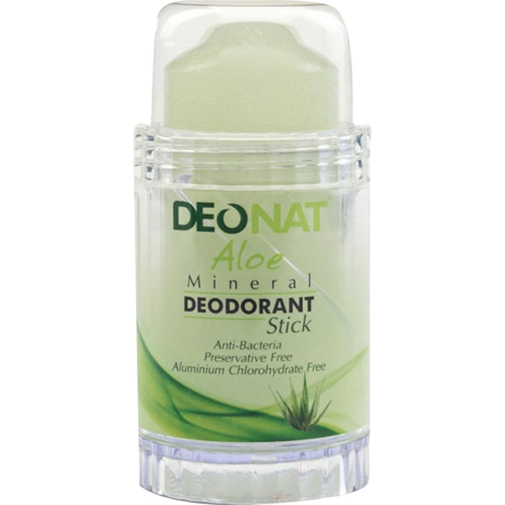 Дезодорант «Deonat» Кристалл стик, с соком Алоэ, зеленый, 80 г