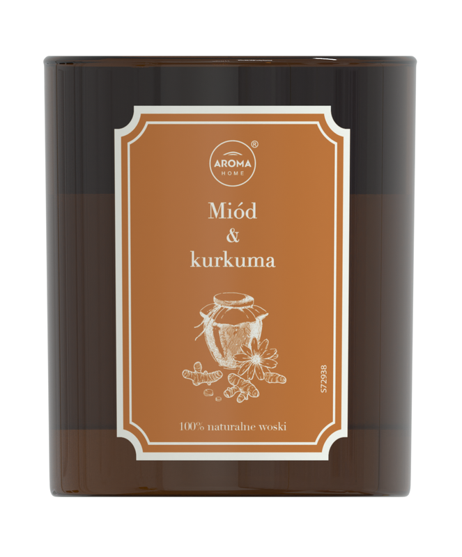 Свечи ароматизированные для дома Aroma HOME DOMOWY ZIELNIK 160G MIOD&KURKUMA