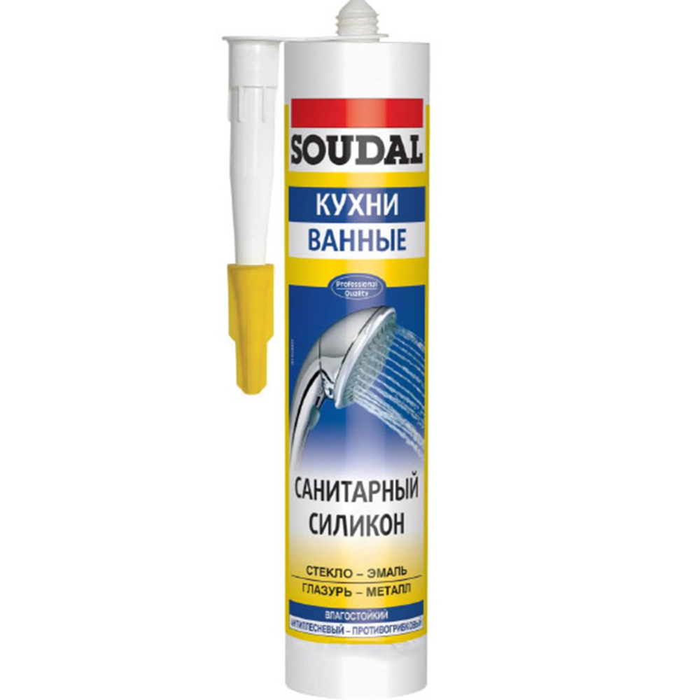 Герметик «Soudal» Кухни и Ванные, Белый, 280 мл