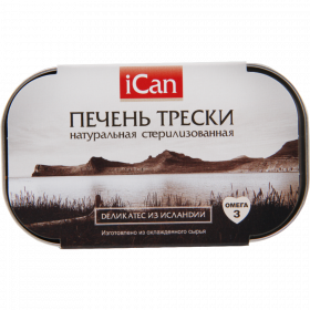 Печень трески «Ican» на­ту­раль­ная, 115 г