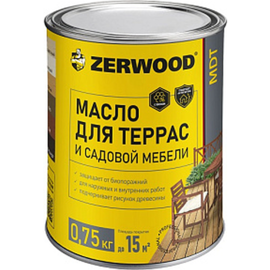 Масло для террас «Zerwood» MDT, сосна, 0.75 кг