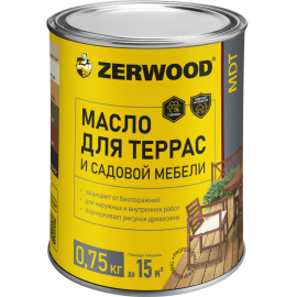 Масло для террас «Zerwood» MDT, тик, 0.75 кг