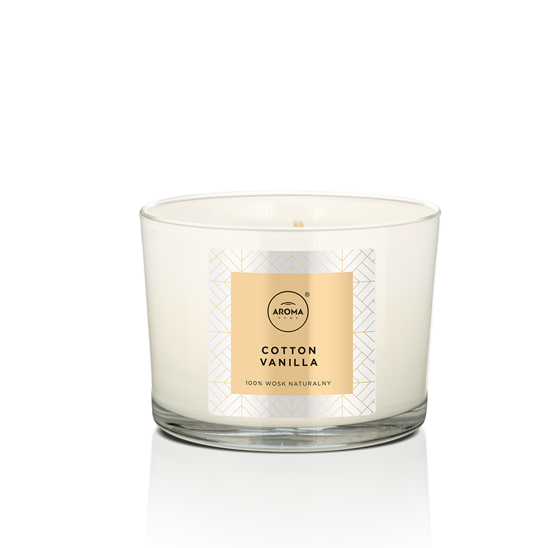 Ароматизированная свеча в стекле Aroma HOME SCENTED CANDLE 115G  COTTON VANILLA