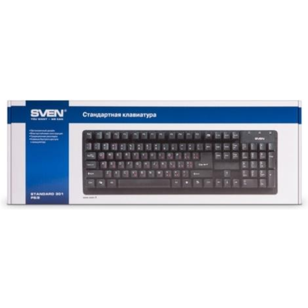 Клавиатура «Sven» Standard 301 Black, USB + PS/2