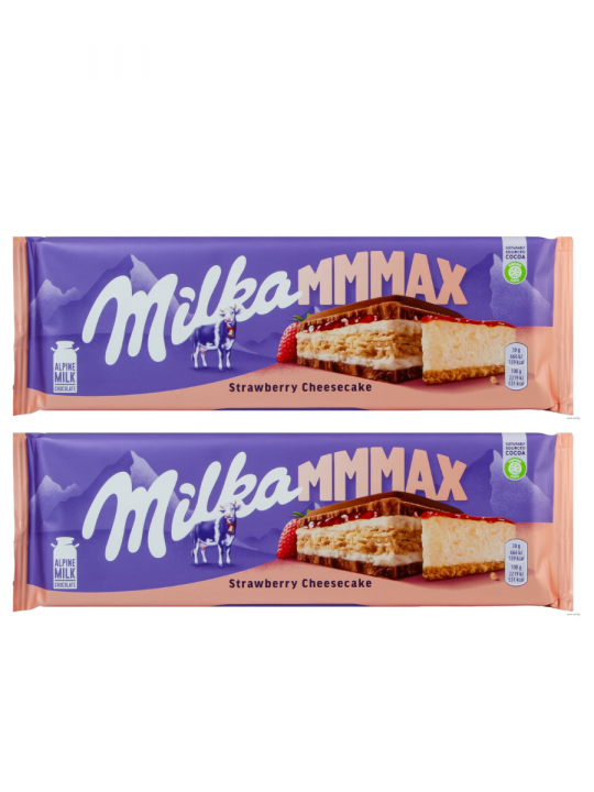 Шоколад молочный "Milka. Клубничный чизкейк",300 г