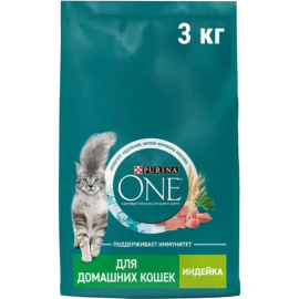 Корм для кошек «Purina One» индейка и цельные злаки, 3 кг