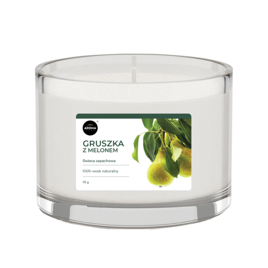 Ароматизированная свеча в стекле AROMA HOME SCENTED CANDLE 115G PEAR AND MELON