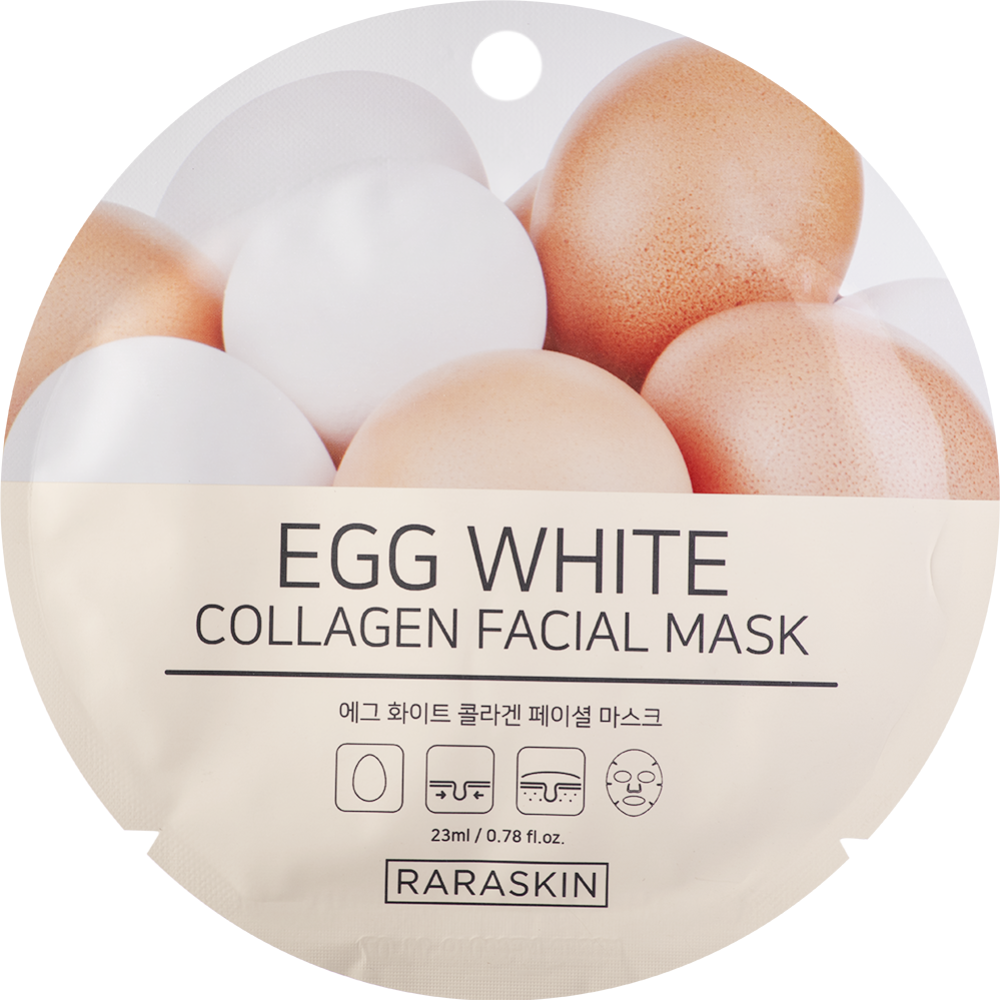 Маска для лица «Egg White collagen Facial mask, Raraskin» 23 мл