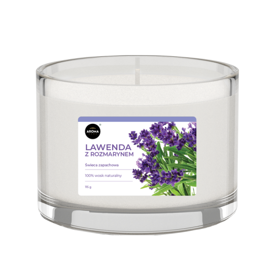 Ароматизированная свеча в стекле AROMA HOME SCENTED CANDLE 115GLAVENDER AND ROSEMARY