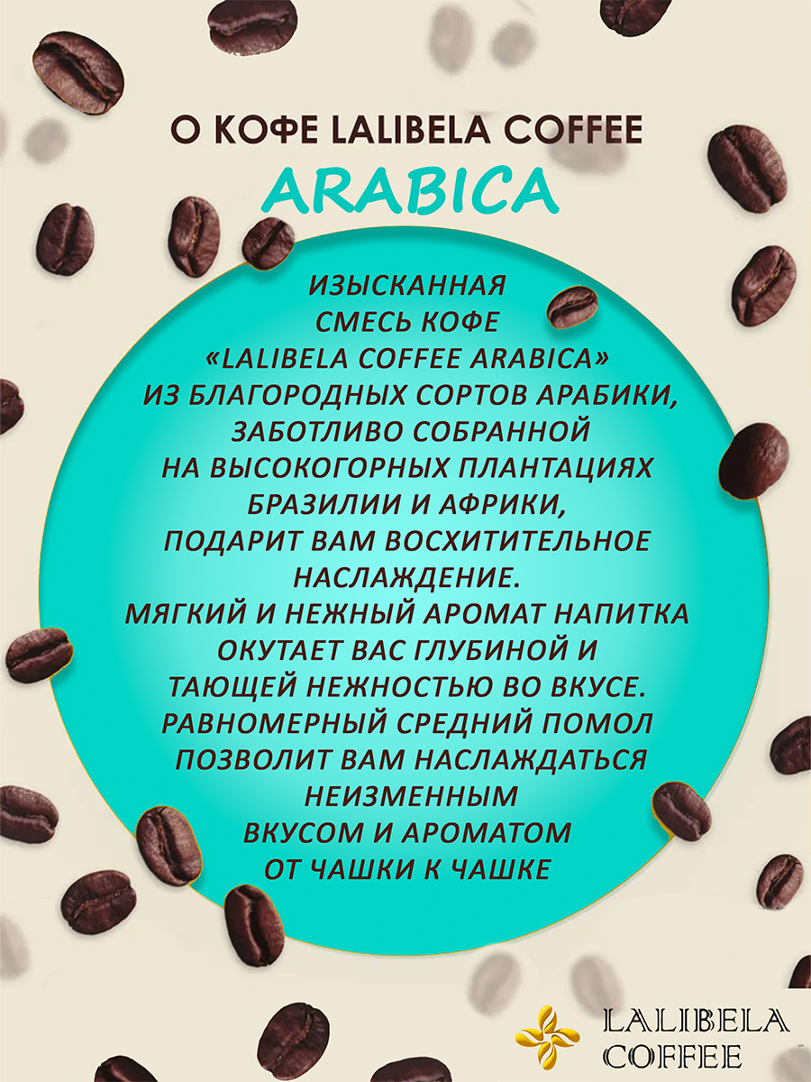 Кофе молотый набор LALIBELA COFFEE  - (LALIBELA COFFEE ESPRESSO + LALIBELA COFFEE ARABICA) 400гр.