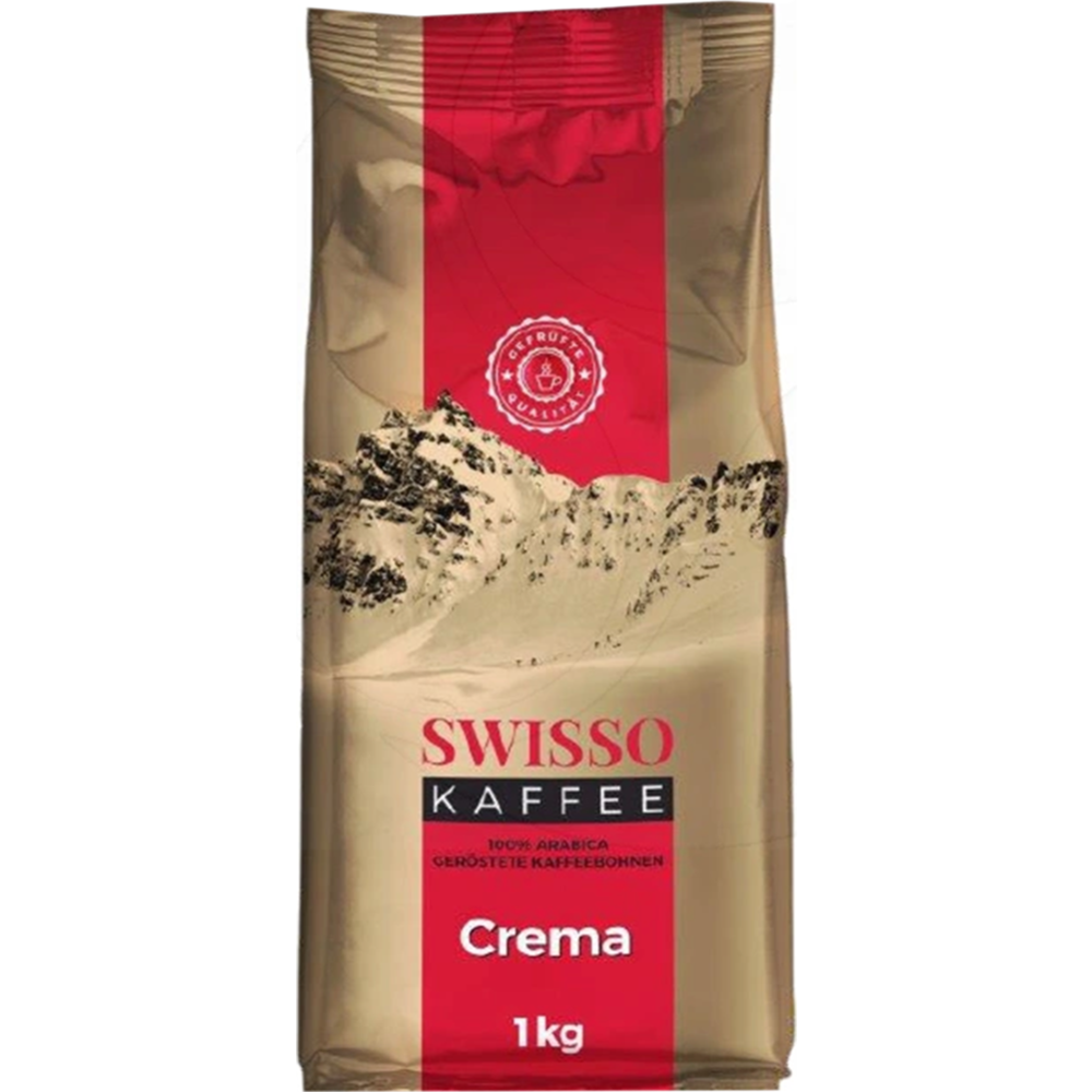 Кофе «Swisso» Kaffee Crema, жареный, в зернах, 1 кг