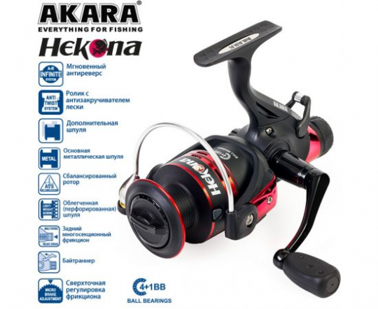 Катушка Akara Hekona 3000 4+1bb, запасная шпуля (с байтраннером)