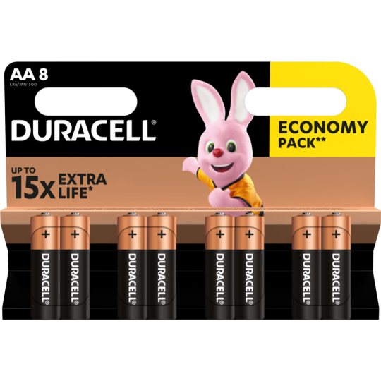 Комплект батареек «Duracell» Basic, MN1500, АА, 8 шт