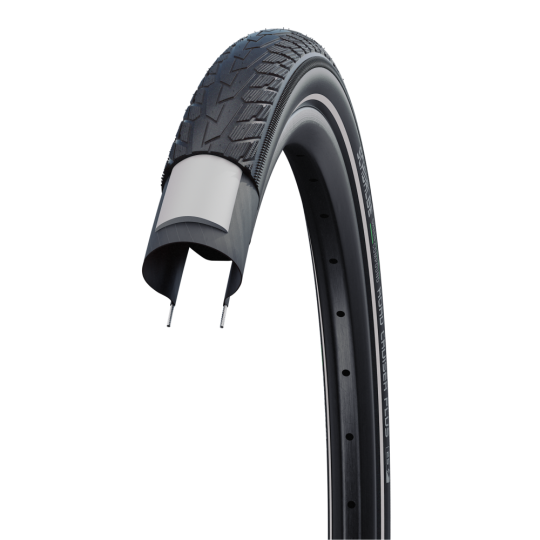 Велосипедная покрышка Schwalbe ROAD CRUISER PLUS 28x1.75 (47-622), PunctureGuard (Black-Reflex)