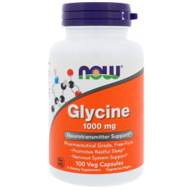 Глицин 1000 Мг (Glycine 1000mg) 100 caps, от NOW FOODS