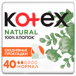 Про­клад­ки жен­ские «Kotex» еже­днев­ные Natural Normal, 40 шт