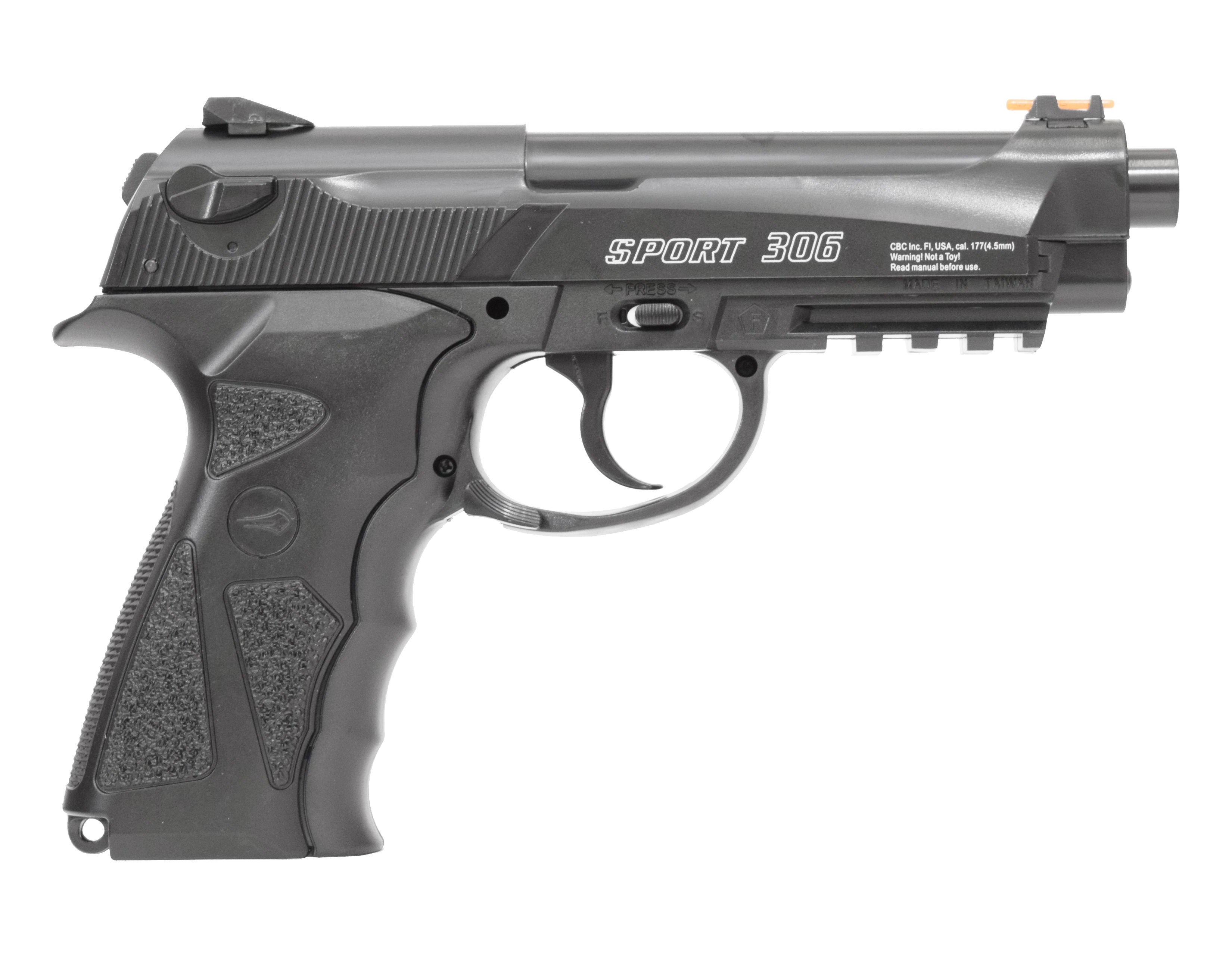 Пистолет пневматический BORNER Sport 306(Beretta), (до 3 дж, пластик), кал. 4,5 мм