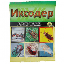 Средство от клещей и насекомых на участке Иксодер 4 мл, 3 пакетика