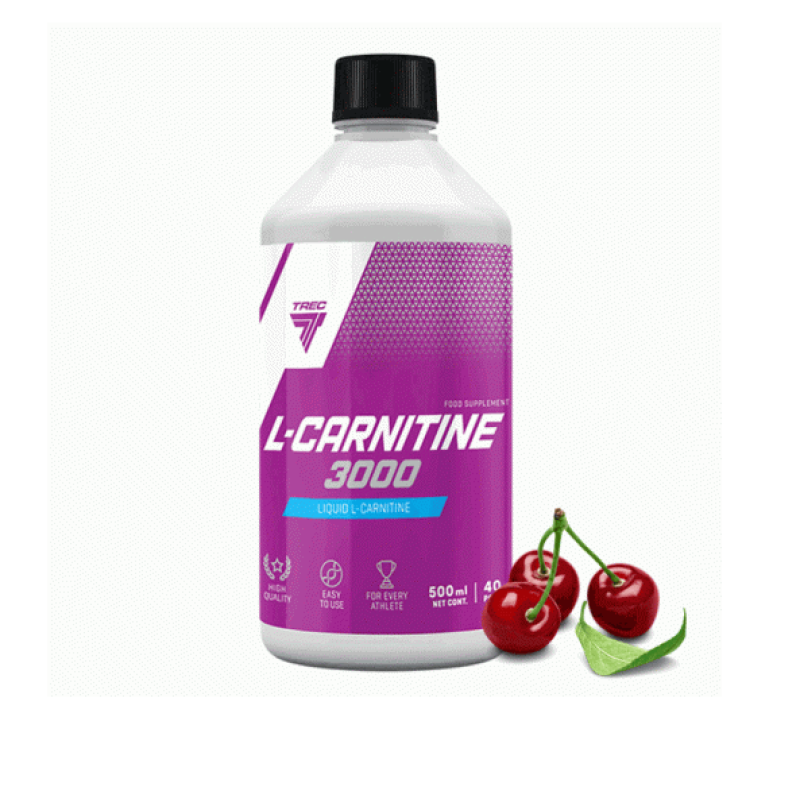 L-Carnitine (l-карнитин), 3000, 500 мл (Вишня), Trec Nutrition (Польша)