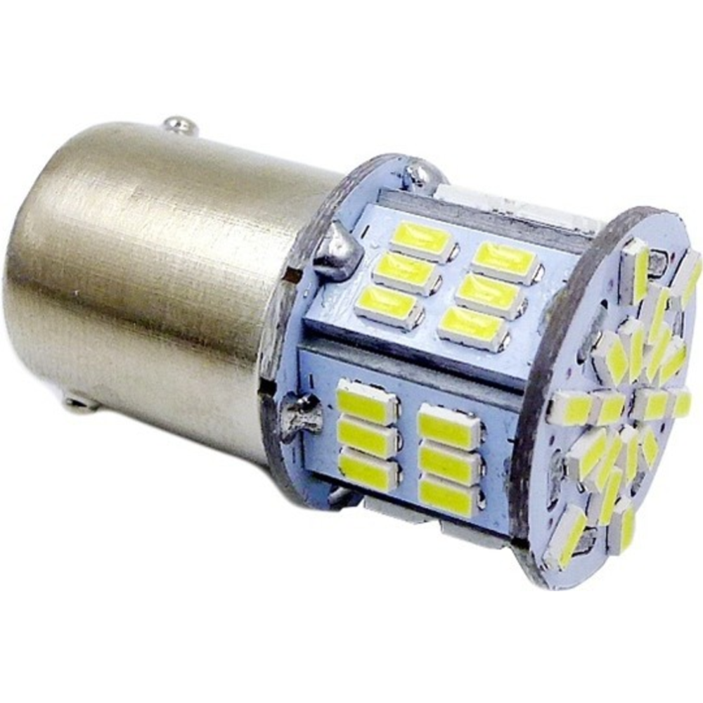 Лампа автомобильная «AVS» S099B T15, BAY15D, 54SMD 3014 10-30V, A07182S, белый, 2 шт