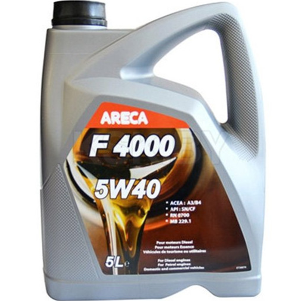 Масло моторное полусинтетическое «Areca» F4000, 5W40, 5л 