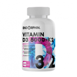 Витамины ENDORPHIN Vitamin D3 5000 + К2 90 капсул