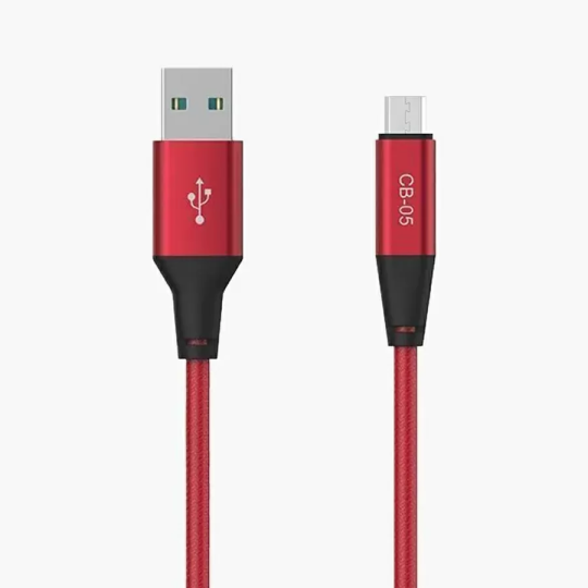 Кабель CELEBRAT CB-05M microUSB 1m 3A для зарядки красный