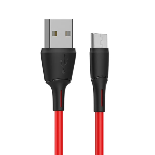 Кабель CELEBRAT FLY-2M microUSB 1m для зарядки красный